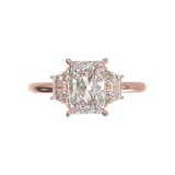 Anillo Tresillo Radiant con Trapezoides Oro Rosa