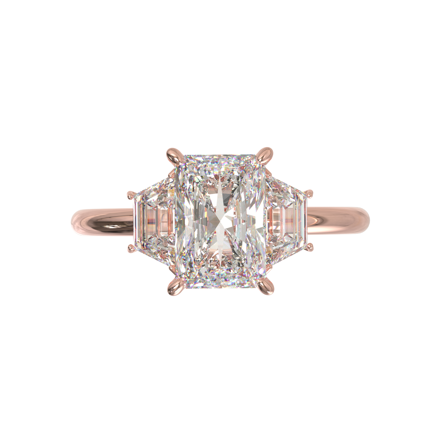 Tiffany frame 6 nails 2 waters 1.8mm thickness Yellow Gold