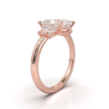 Anillo Tresillo Radiant con Trapezoides Oro Rosa