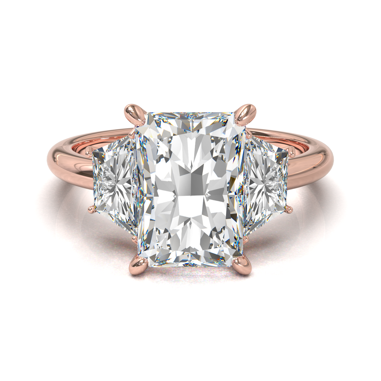 Tiffany frame 6 nails 2 waters 1.8mm thickness Yellow Gold