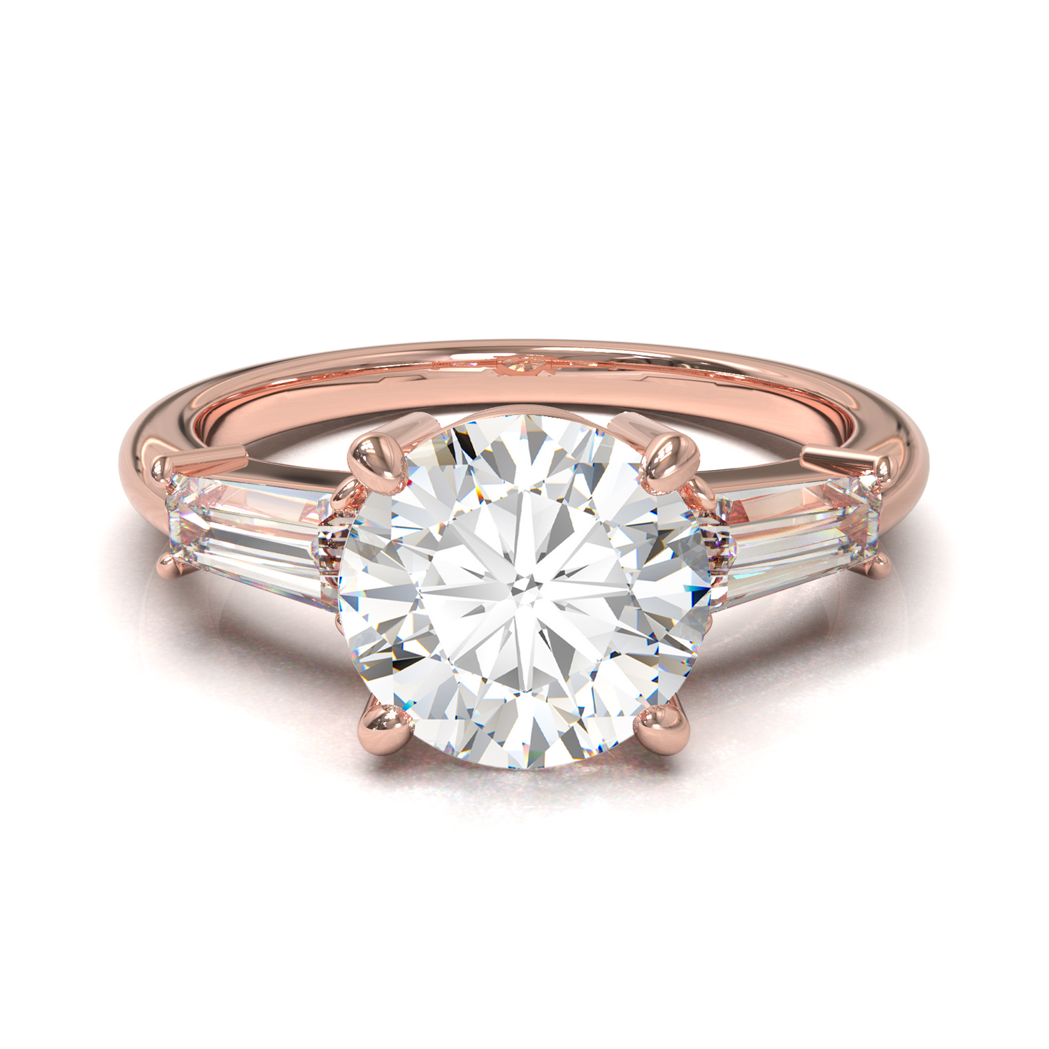 Tiffany frame 6 nails 2 waters 1.8mm thickness Yellow Gold