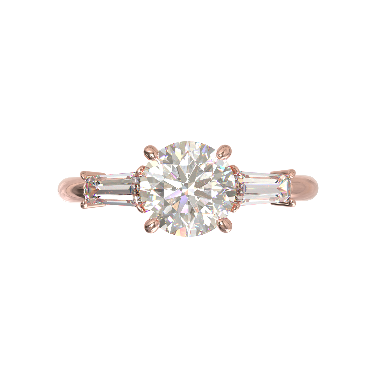 Tiffany frame 6 nails 2 waters 1.8mm thickness Yellow Gold