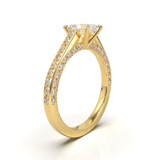 Pavé Frame 3,2,1 Yellow Gold