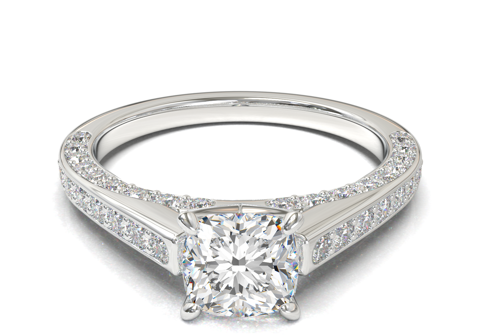 Pavé Frame 3,2,1 Yellow Gold