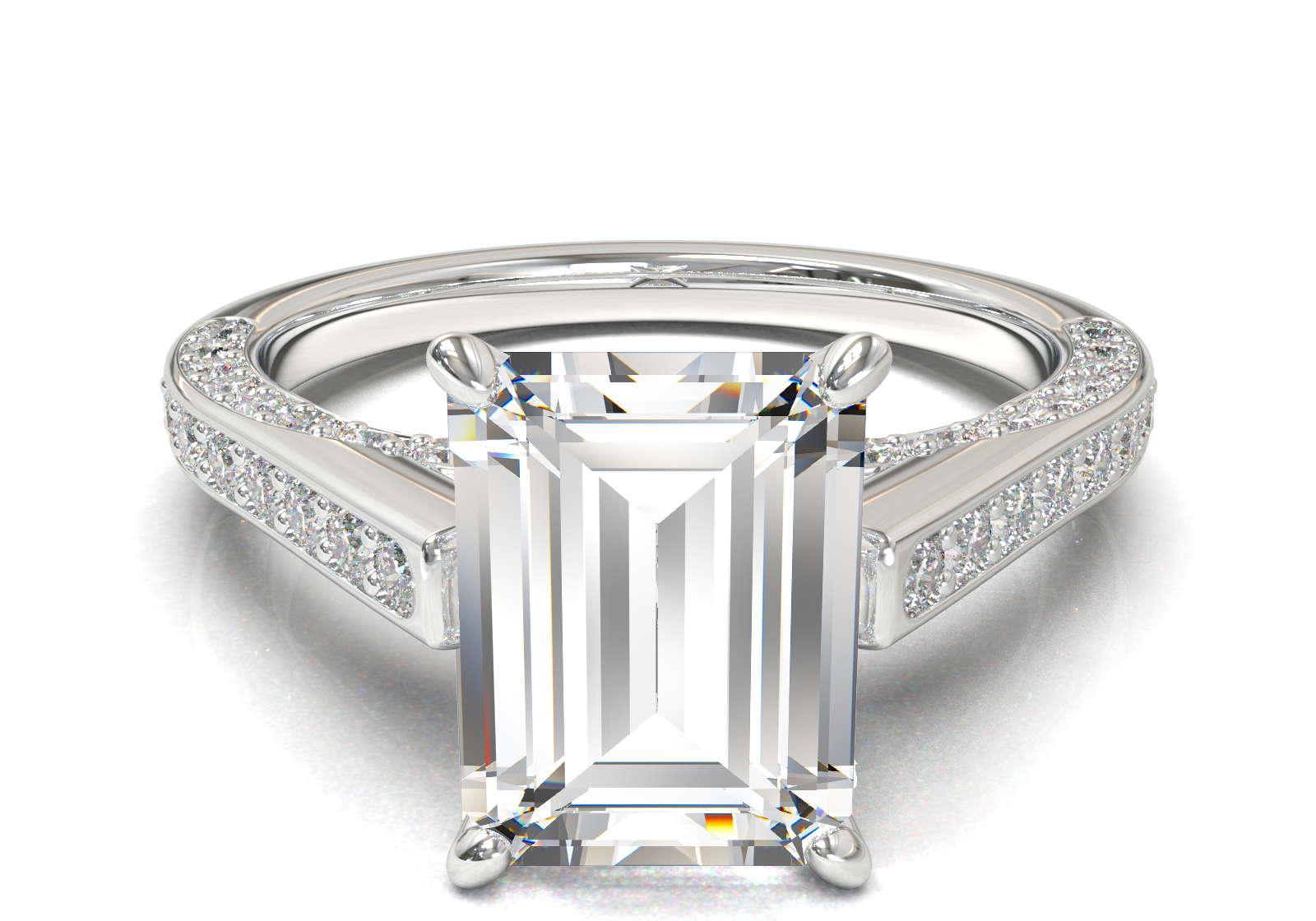 Pavé Frame 3,2,1 Yellow Gold