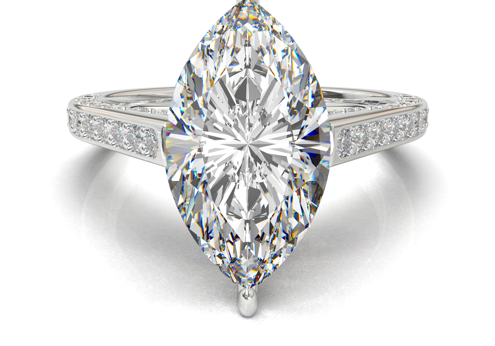 Pavé Frame 3,2,1 Yellow Gold