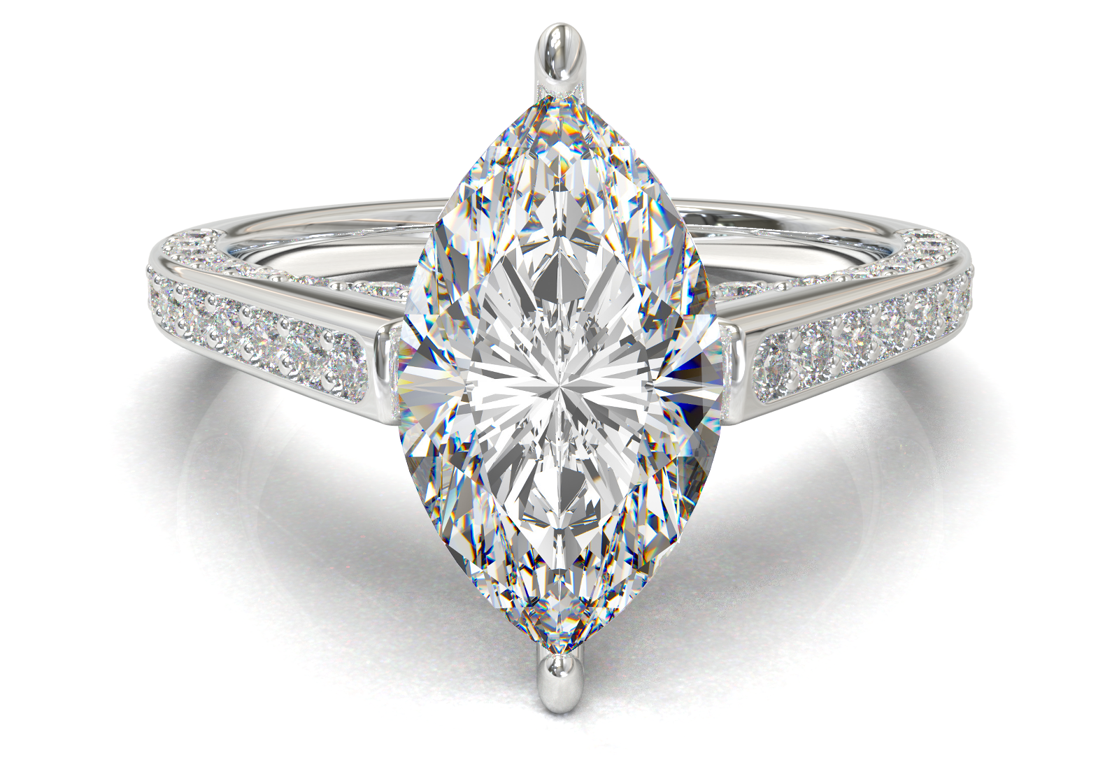 Pavé Frame 3,2,1 Yellow Gold