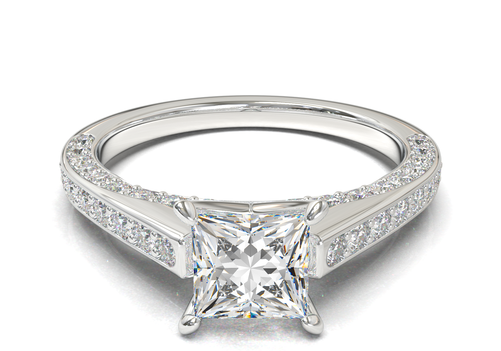 Pavé Frame 3,2,1 Yellow Gold