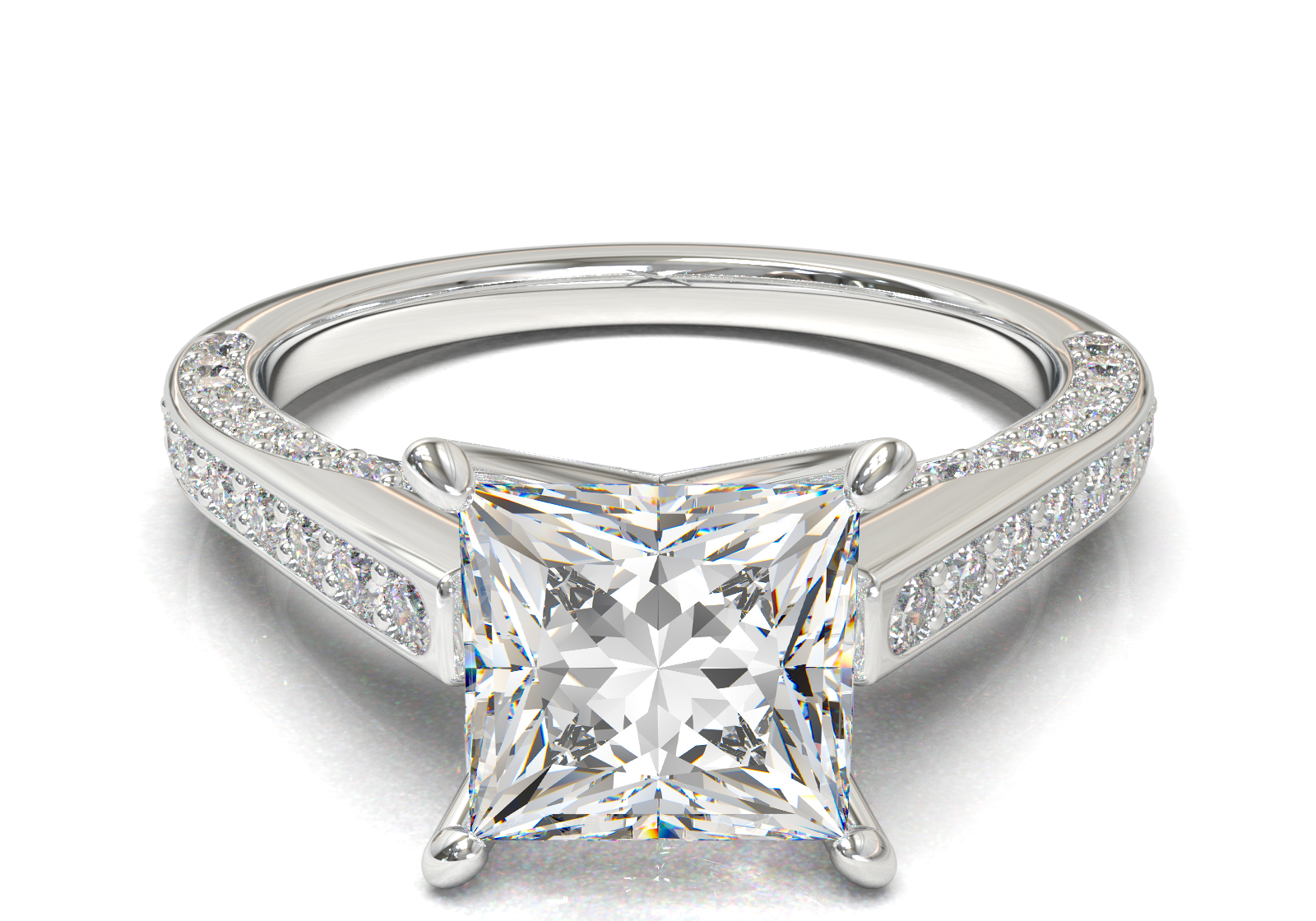 Pavé Frame 3,2,1 Yellow Gold