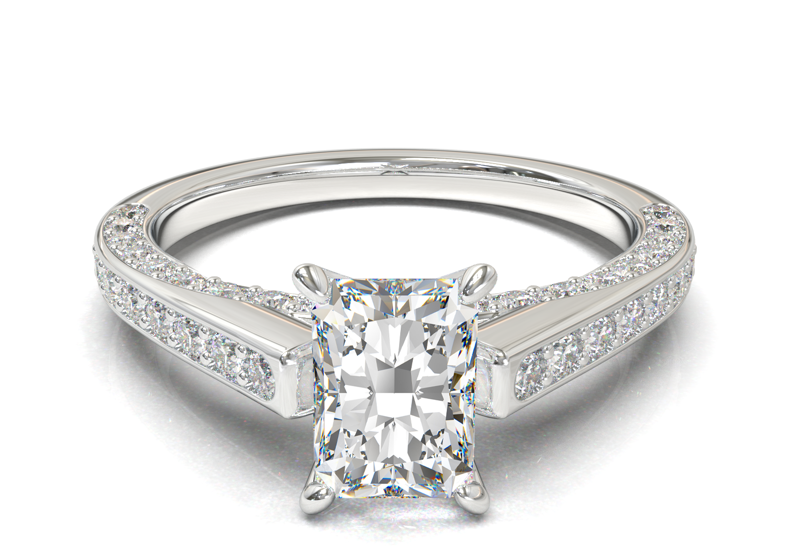 Pavé Frame 3,2,1 Yellow Gold