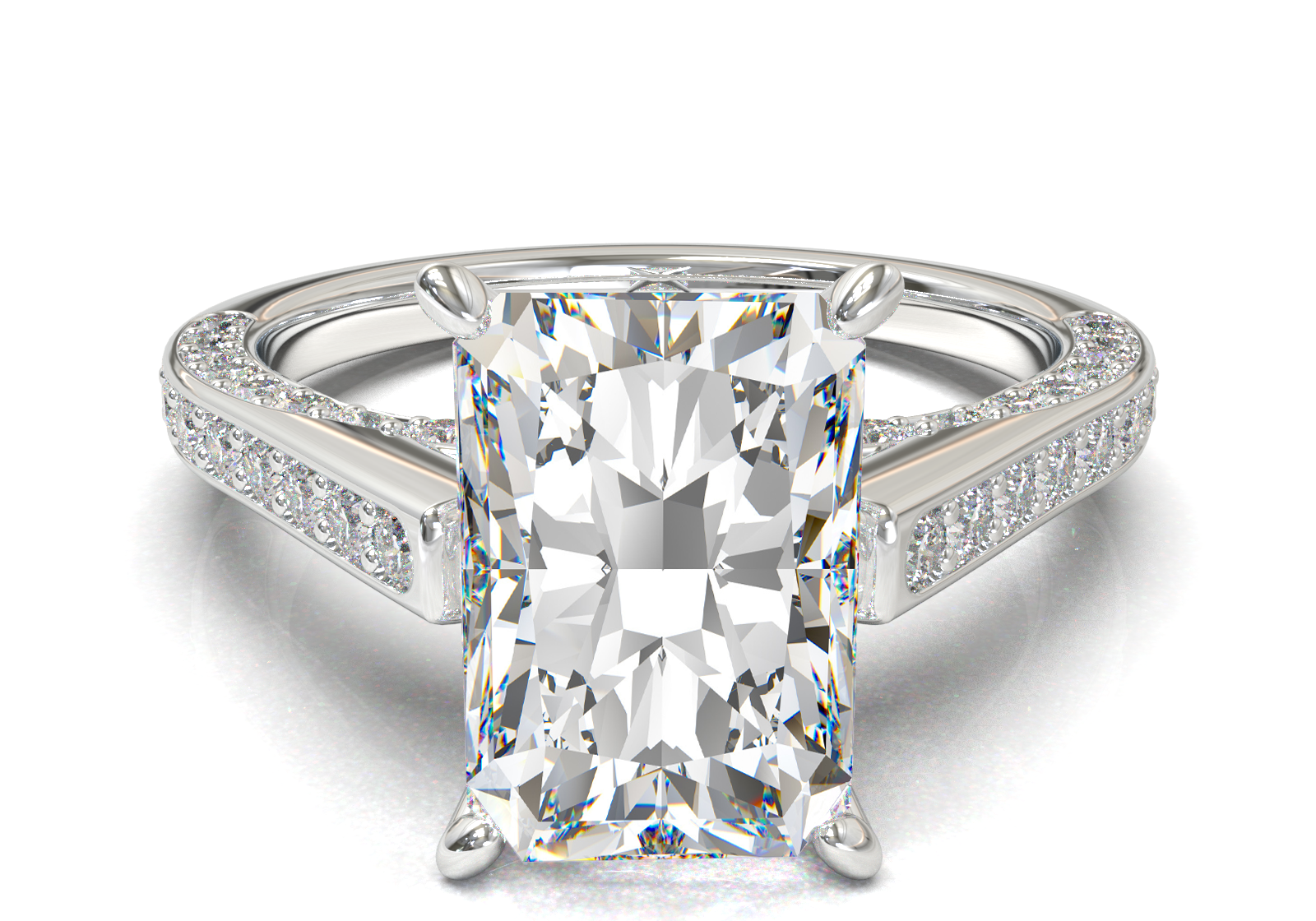 Pavé Frame 3,2,1 Yellow Gold