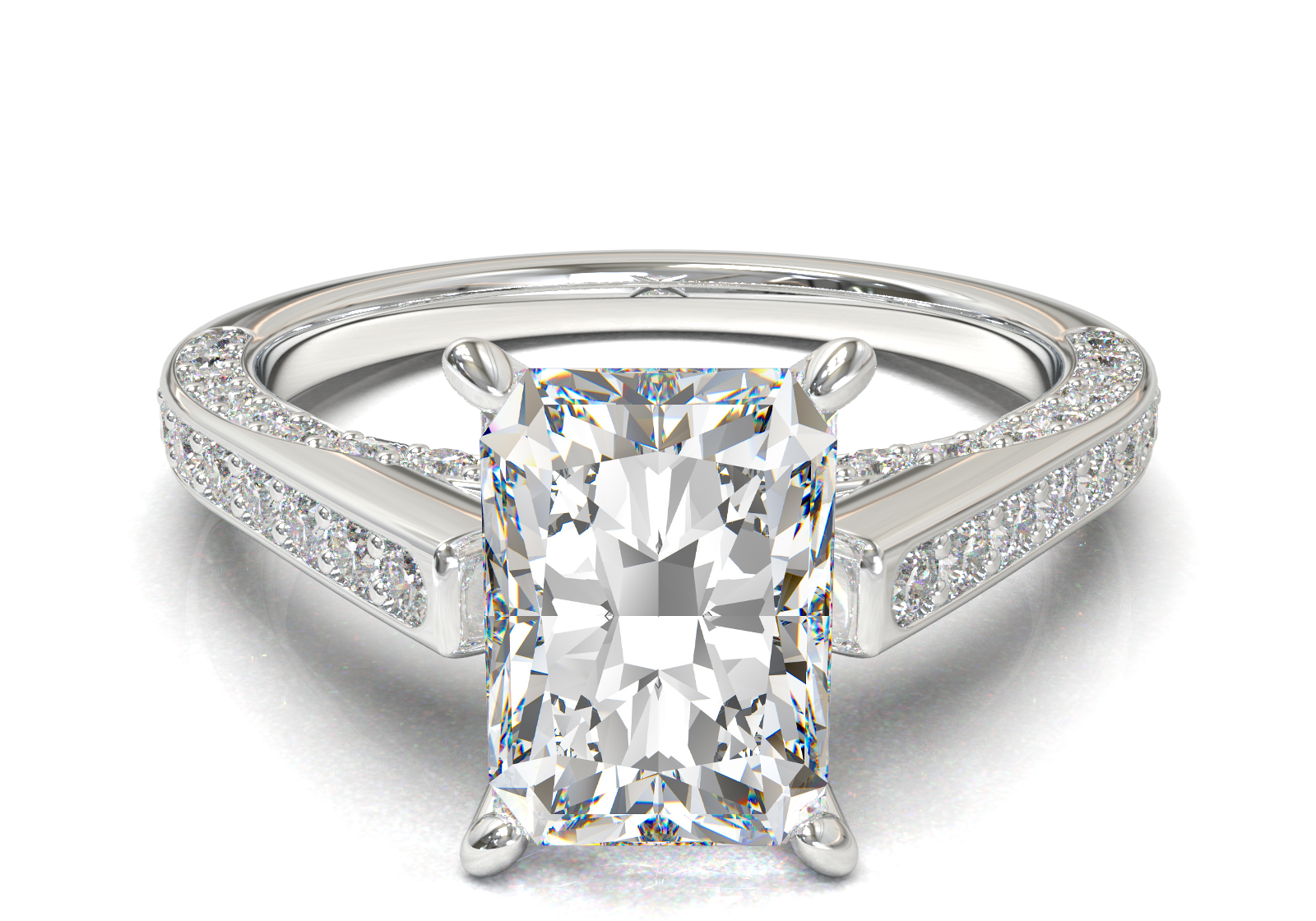 Pavé Frame 3,2,1 Yellow Gold