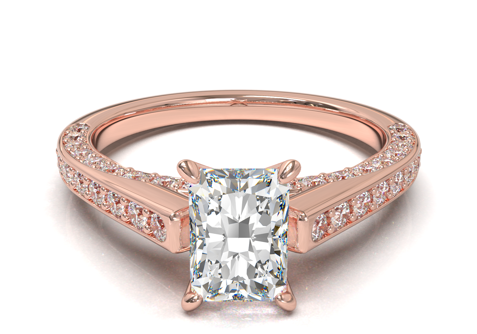 Pavé Frame 3,2,1 Yellow Gold