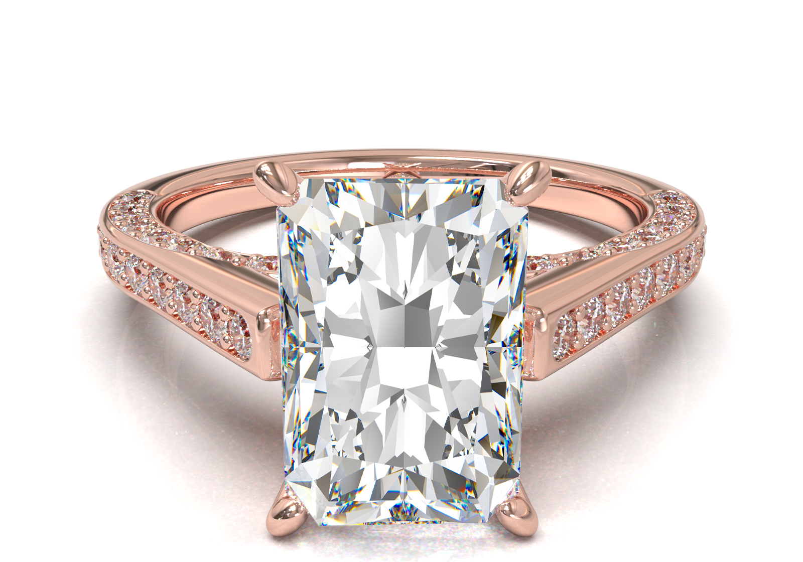 Pavé Frame 3,2,1 Yellow Gold