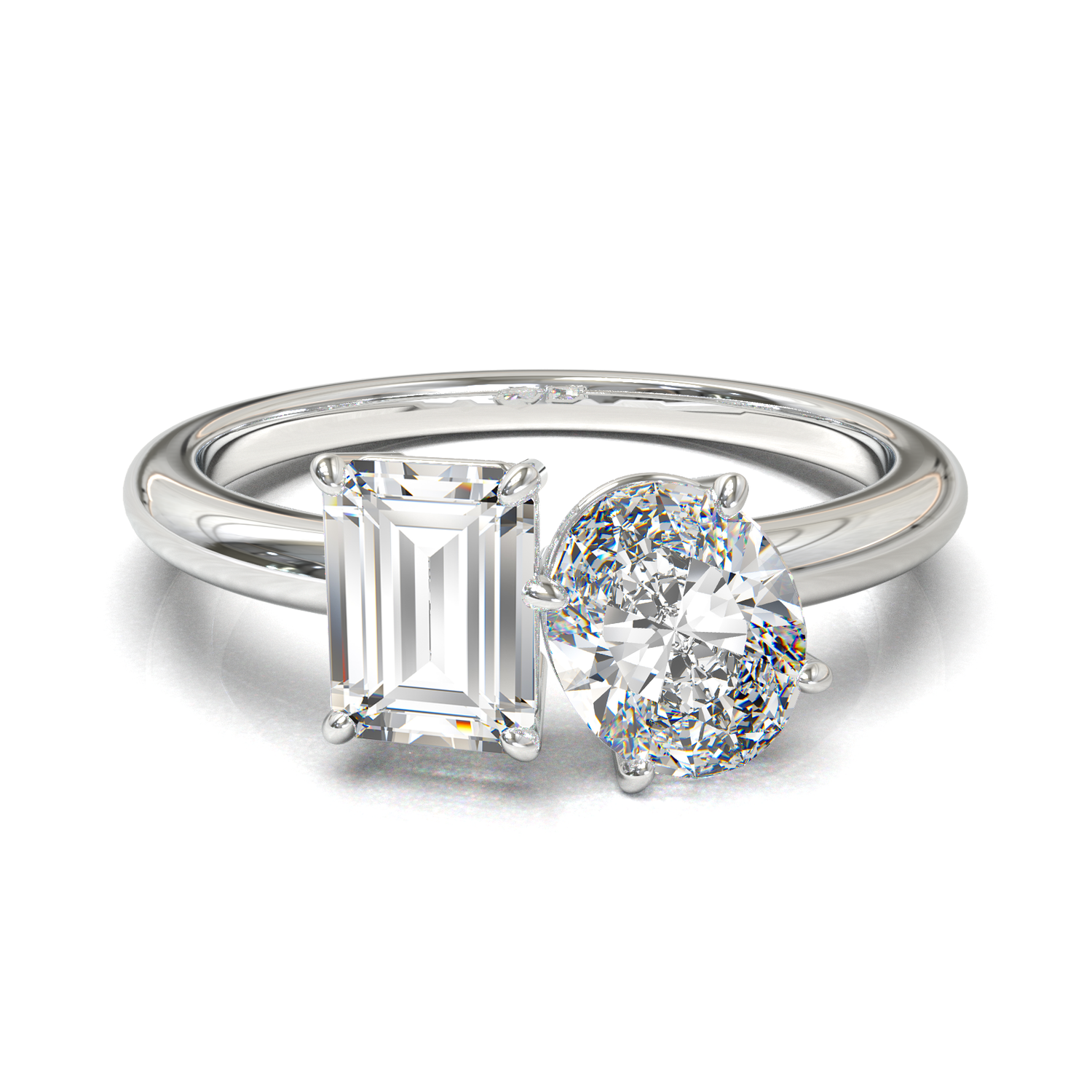 Tiffany frame 6 nails 2 waters 1.8mm thickness Yellow Gold