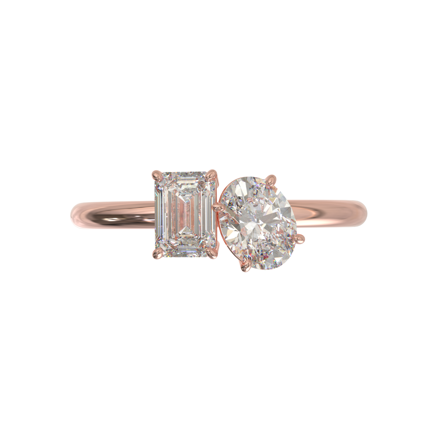 Tiffany frame 6 nails 2 waters 1.8mm thickness Yellow Gold