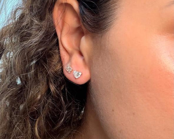 Heart shaped studs