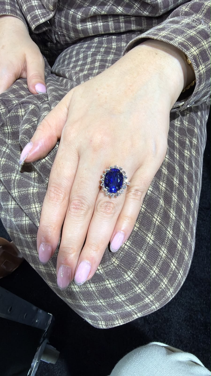 Anillo Zafiro con Halo