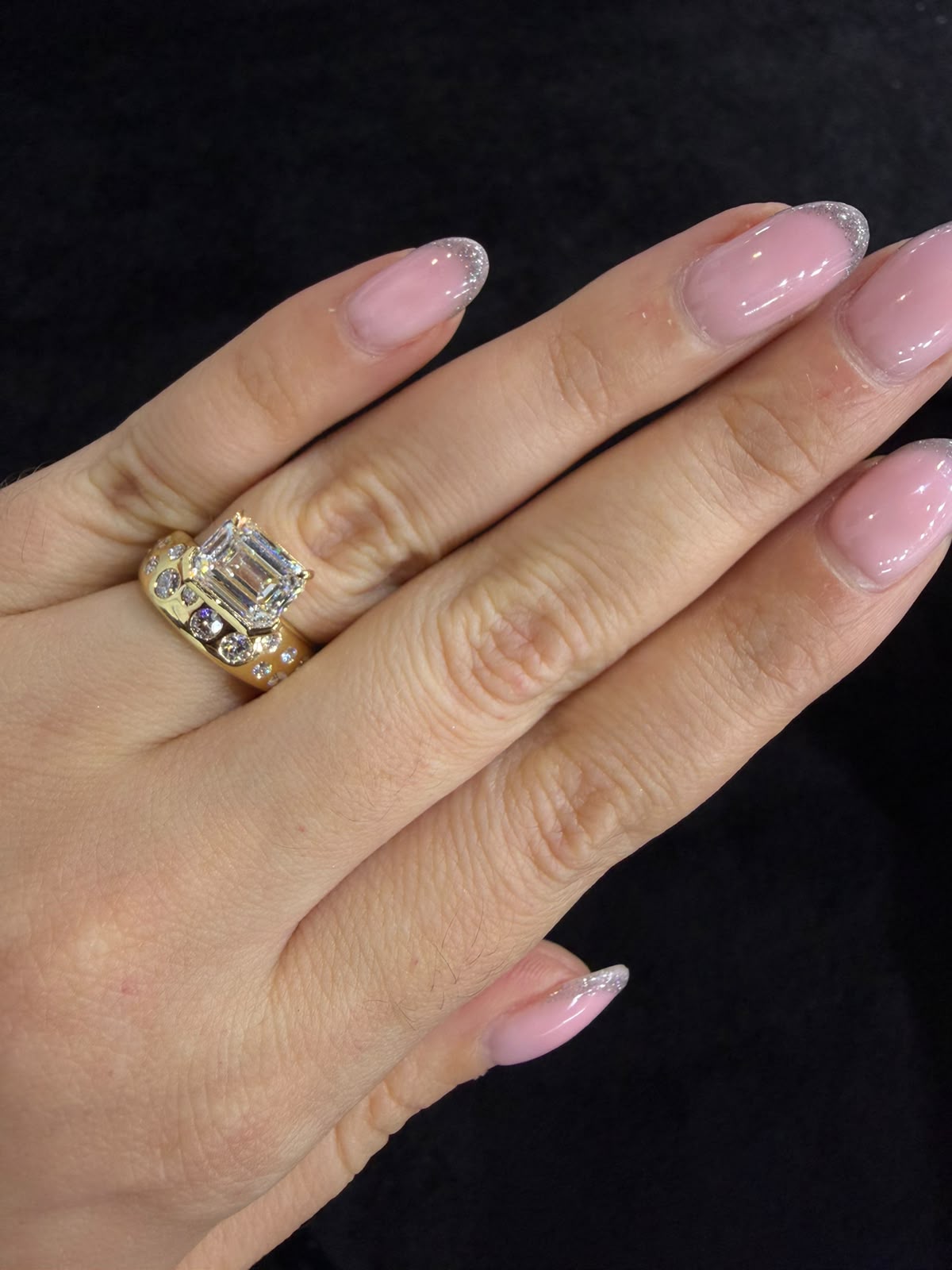 Anillo chunky esmeralda