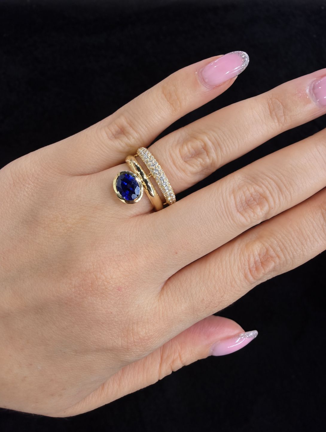 Anillo Zafiro Diamantes