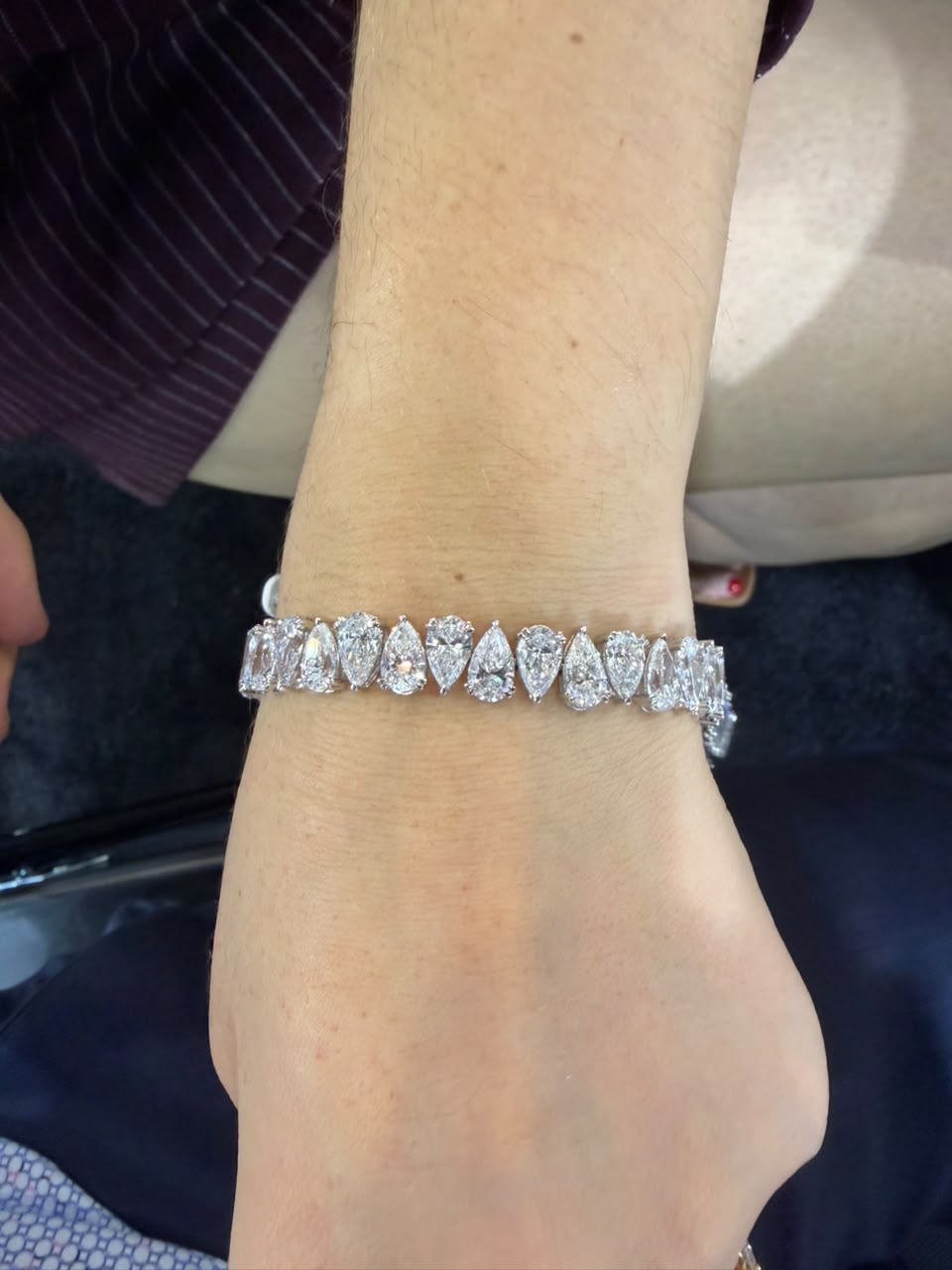 Pulsera Tennis Pears Alternadas