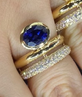 Anillo Zafiro Diamantes