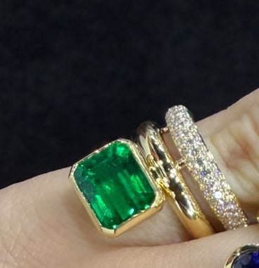 Anillo Esmeralda Diamantes