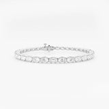 Tennis Bracelete Lab Grow - Oval East West - 6 ct