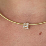 Charm v2 - Emerald Half Barrel 14K Y 0.72