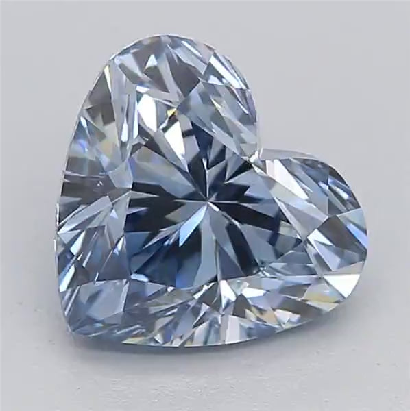 Heart Cut Diamond in Fancy Blue