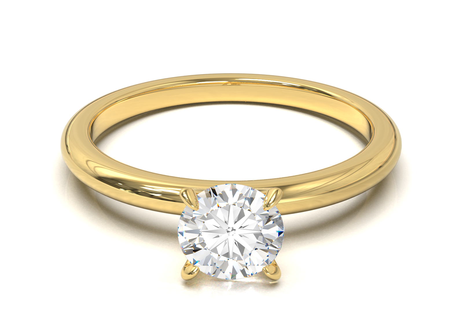 Montura Solitario Media Caña 1.8mm Oro Amarillo